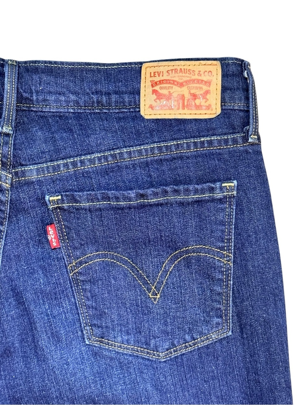 Levi’s 505 Straight Jeans Men’s 34x30 Dark Wash Classic Fit Denim - Picture 5 of 10